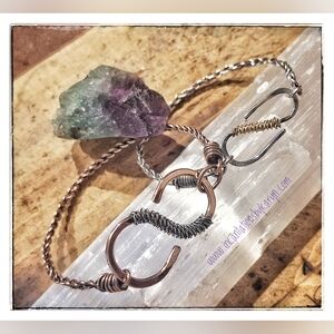 Handmade Copper or sterling rope bracelet